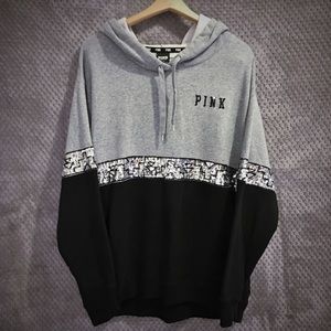 Victoria’s Secret Pink Aztec Bling Hoodie Large